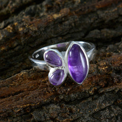 Aisha Boho Purple Gemstone Ring in Sterling Silver