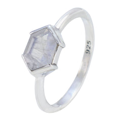 Aaliyah Boho White Solitaire Ring - Elegant Gemstone Jewelry