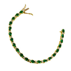 Sophia Bollywood Style Green Bracelet - Glamorous Gemstone Design