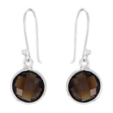 Ha-eun Brown Dangle Earrings for Everyday Glam Smoky Quartz Brown Dangle