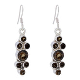 Li Lee Brown Dangle Earrings for Everyday Glam Smoky Quartz Brown Dangle