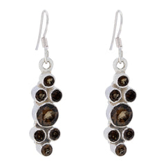 Li Lee Brown Dangle Earrings for Everyday Glam Smoky Quartz Brown Dangle