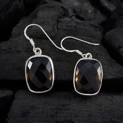 Yasmine Brown Gemstone Dangle Earrings for Glam Style