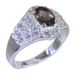 Zoe Brown Halo Ring with Elegant Gemstone Detail
