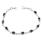 Eva Brown Links Bracelet for Everyday Glam Smoky Quartz Brown