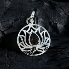 Eleanor Brown Rope Wire Pendant with Gemstone Detail