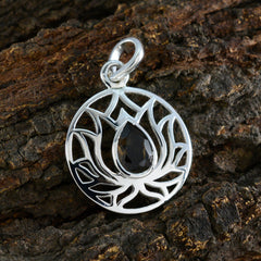 Eleanor Brown Rope Wire Pendant with Gemstone Detail