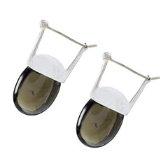 Zoey Brown Solitaire Dangle Earrings for Glam Fashion