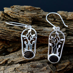 Sophia Brown Solitaire Dangle Earrings for Everyday Glam