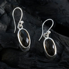 Jia Brown Solitaire Dangle Earrings for Everyday Glam