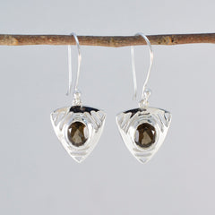 Ana Brown Solitaire Dangle Earrings for Everyday Glam