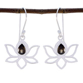 Nari Brown Solitaire Dangle Earrings for Everyday Glam Smoky Quartz Brown Dangle