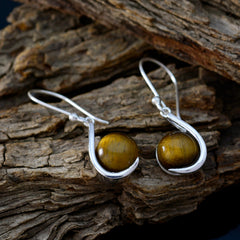 Aisha Brown Solitaire Dangle Earrings for Everyday Glam