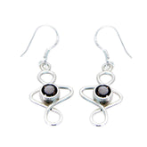 Hua Brown Solitaire Dangle Earrings for Stylish Looks Smoky Quartz Brown Dangle