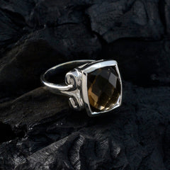 Dewi Sophisticated Brown Solitaire Ring