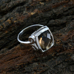 Dewi Sophisticated Brown Solitaire Ring