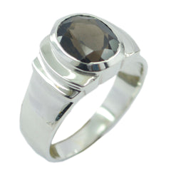 Eleanor Brown Solitaire Ring for Everyday Elegance smoky quartz Brown