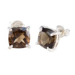 Antonia Brown Solitaire Stud Earrings for Everyday Glam