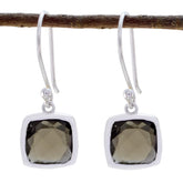 Bruna Brown Dangle Earrings for Everyday Glam Smoky Quartz Brown Dangle