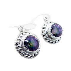 Bruna Classic Earrings with Colorful Gemstone Design