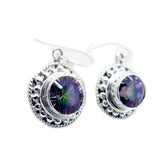 Bruna Classic Earrings with Colorful Gemstone Design Mystic Quartz multicolor Dangle