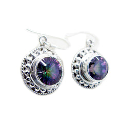 Bruna Classic Earrings with Colorful Gemstone Design Mystic Quartz multicolor Dangle