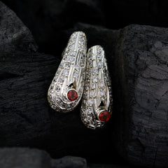 Bruna Red Stud Earrings for Everyday Glam