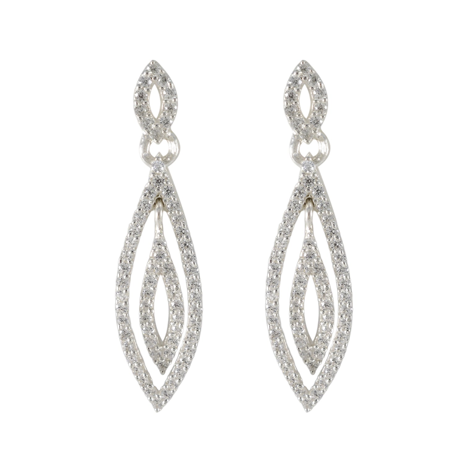 Bruna White Dainty Earrings for Every Occasion Cubic Zirconia White Stud