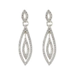 Bruna White Dainty Earrings for Every Occasion Cubic Zirconia White Stud