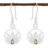 Camilla Green Solitaire Earrings for Elegant Style Peridot Green Dangle