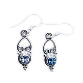 Carla Blue Dangle Earrings - Chic and Stylish Design Blue Topaz Blue Dangle