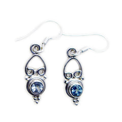 Carla Blue Dangle Earrings - Chic and Stylish Design Blue Topaz Blue Dangle