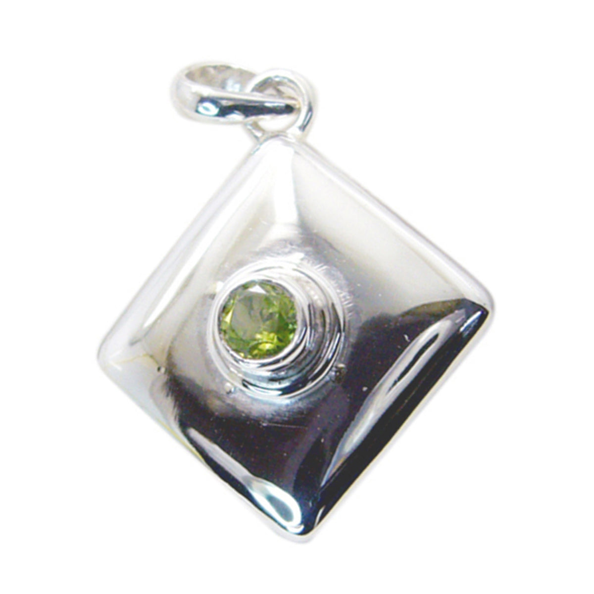 Carla Green Pendant Necklace Sterling Silver Gemstone Peridot Green Green