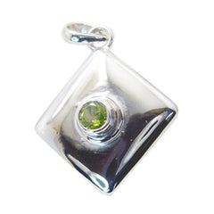 Carla Green Pendant Necklace Sterling Silver Gemstone Peridot Green Green