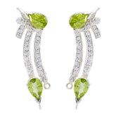 Carla Green Stud Earrings for Glam Everyday Style Peridot Green Stud
