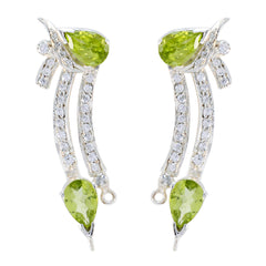 Carla Green Stud Earrings for Glam Everyday Style Peridot Green Stud