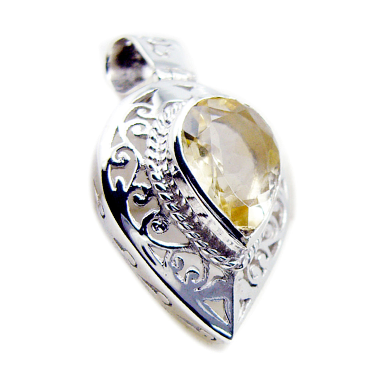 Carla Yellow Statement Pendant with Elegant Design Citrine Yellow Yellow