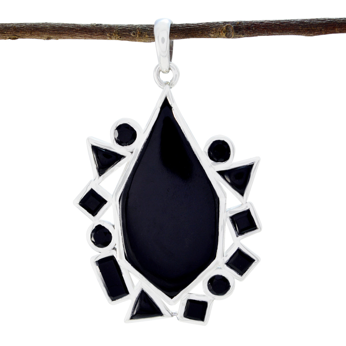 Carolina Black Statement Pendant for Bold Styling Black Onyx Black Black