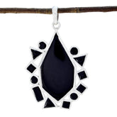 Carolina Black Statement Pendant for Bold Styling Black Onyx Black Black