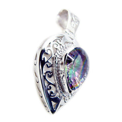 Cecilia Multicolor Pendant with Intricate Silver Design