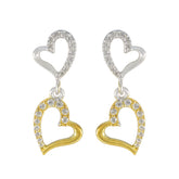 Cecilia White Stud Earrings for Elegant Everyday Look Cubic Zirconia White Stud