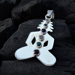 Isadora Chakra Pendant Jewelry - Silver Meditation Charm