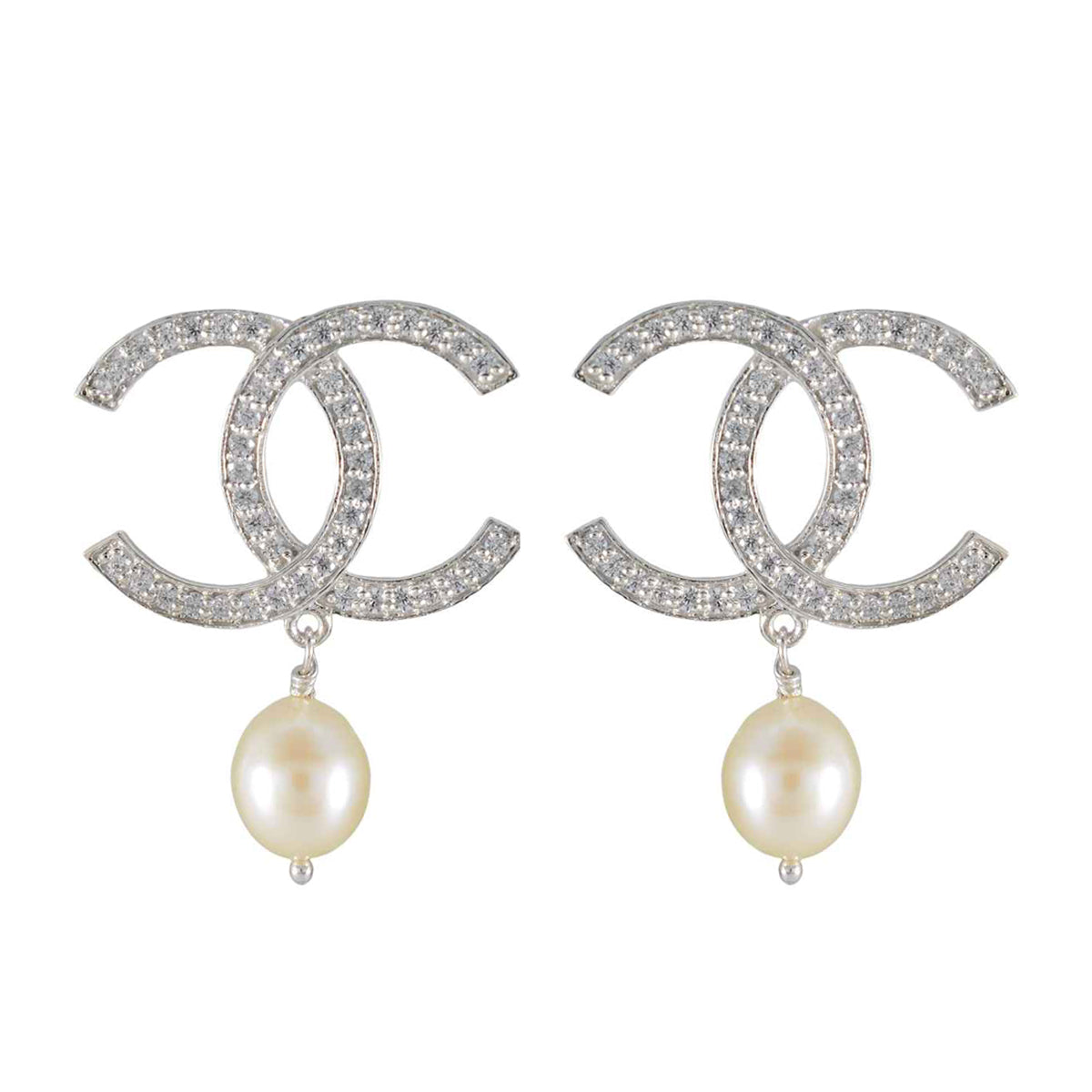 Daniela White Stud Earrings for Stylish Glam Pearl White Stud