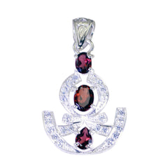 Charlotte Classic Pendant with Stunning Gemstones Garnet Red Red
