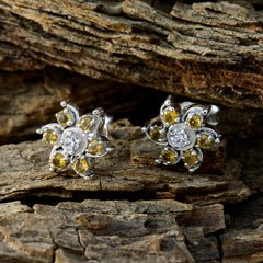 Charlotte Yellow Stud Earrings for Everyday Elegance