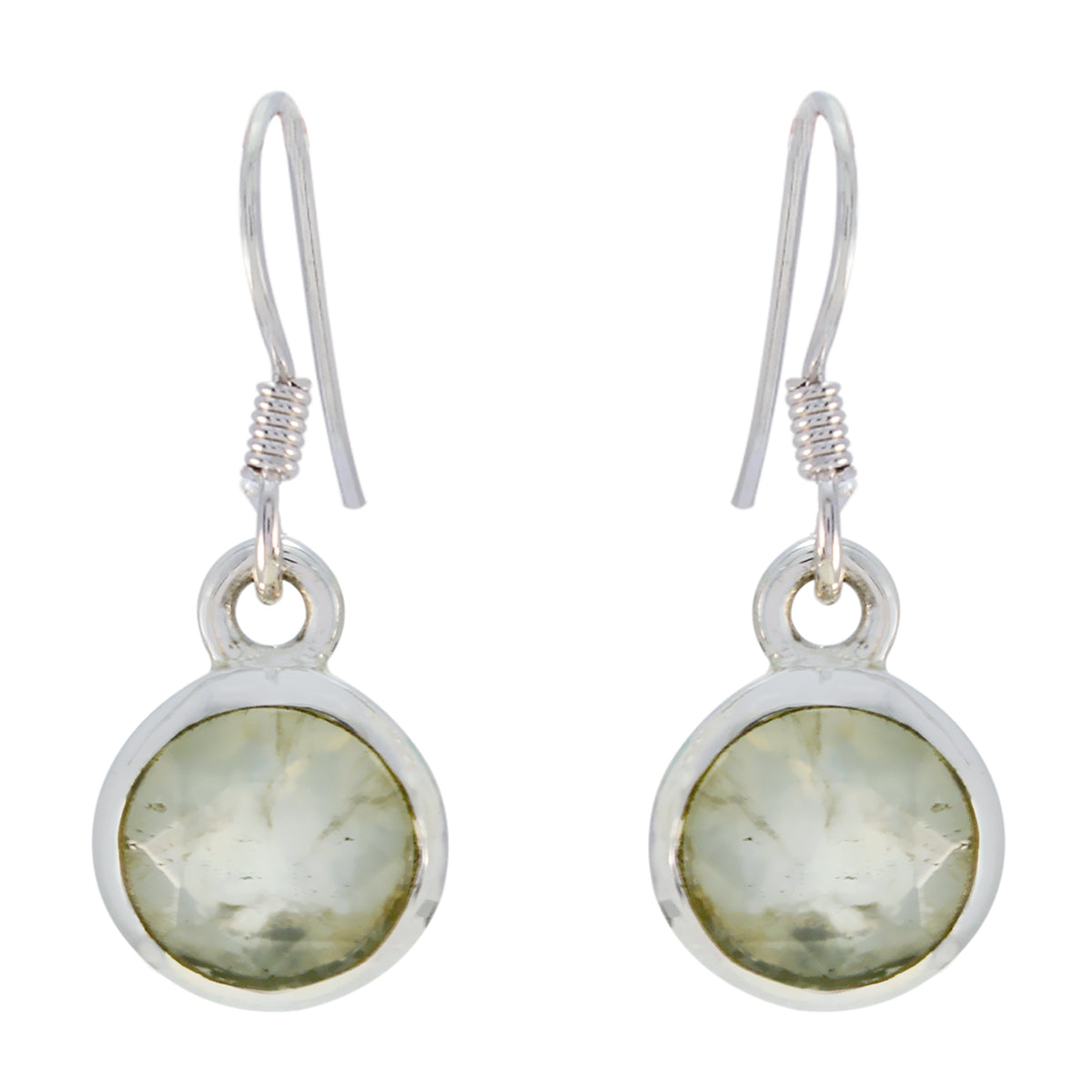 Chen Green Solitaire Earrings for Every Occasion Prehnite Green Dangle