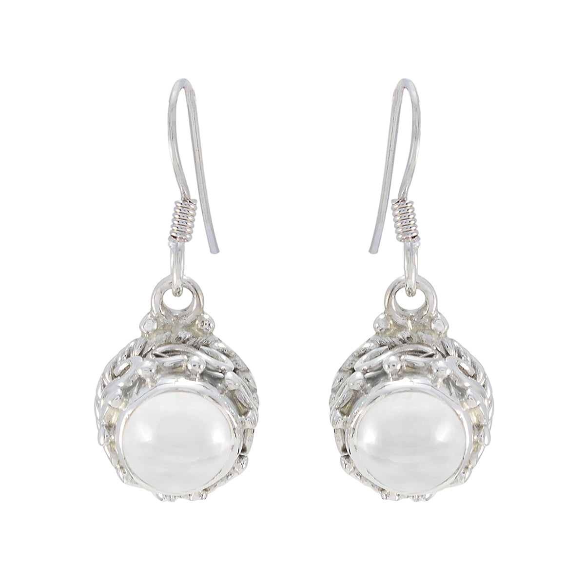 Chen White Dangle Earrings for Everyday Elegance Crystal Quartz White Dangle