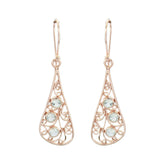 Chloe Blue Dangle Earrings - Elegant Fashion Statement Blue Topaz Blue Dangle