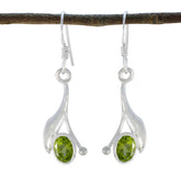 Chloe Green Gemstone Earrings for Elegant Style Peridot Green Dangle