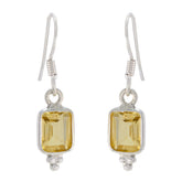 Chloe Yellow Dangle Earrings with Stylish Gemstone Citrine Yellow Dangle
